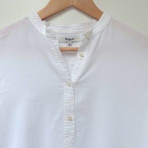 Madewell lightweight Henley style button up shirt, new, never worn, in white